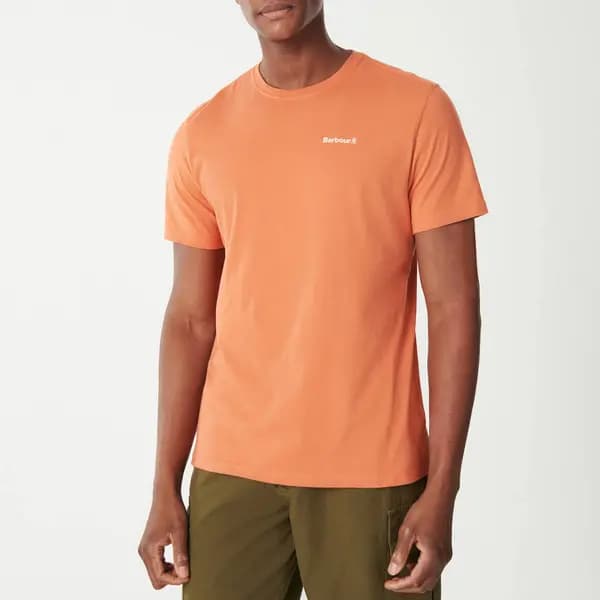 Image of Barbour Heritage Kentrigg Printed Cotton-Jersey T-Shirt - S Orange Tops male MTS1170OR56 S