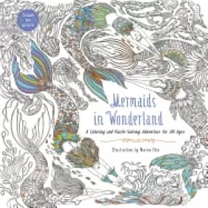 Image of mermaids in wonderland a coloring and puzzle solving adventure for all ages