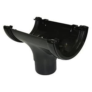 Image of FloPlast RO1B Round Line Gutter Running Outlet - Black
