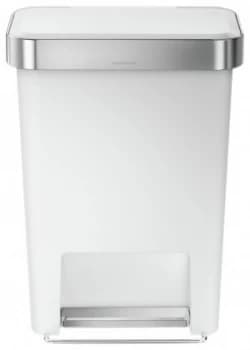 Image of simplehuman 45L Liner Pocket Pedal Bin White
