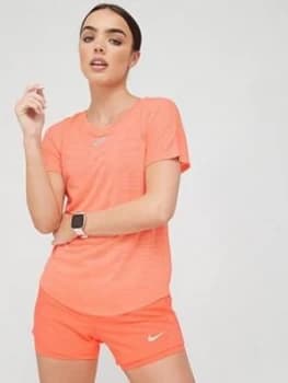 Image of Nike Air Running Tee - Mango , Mango, Size S, Women