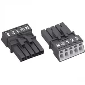 Image of WAGO 890-205 Winsta Mini Socket without Strain Relief Housing 5 Po...