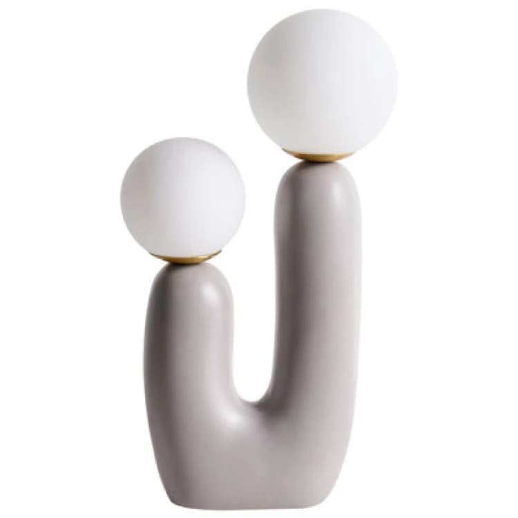 Image of Beliani Minimalist Table Lamp Tulun Grey