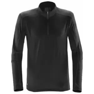 Image of Stormtech Mens Pulse Zip Neck Fleece Top (S) (Black/Carbon)