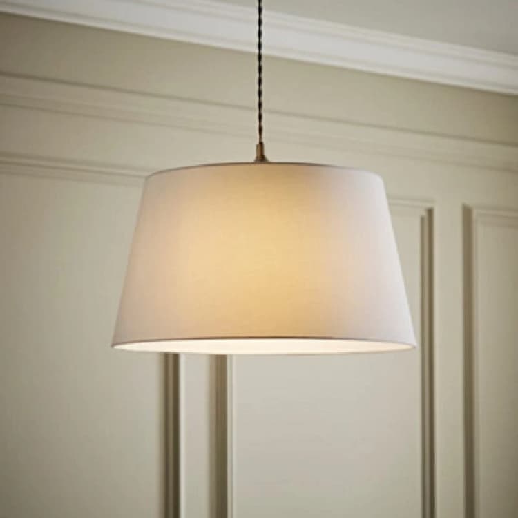 Image of ValueLights ValueLights Aspen White Tapered Easy Fit Pendant Lamp Shade Size: Large White Large Unisex 5016529273981