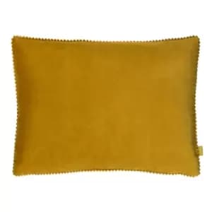 Image of Cosmo Rectangular Velvet Cushion Ochre