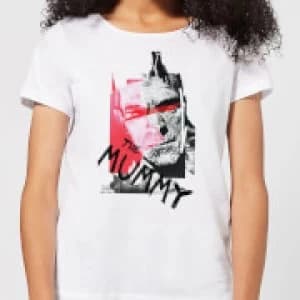 Image of Universal Monsters The Mummy Collage Womens T-Shirt - White - 3XL