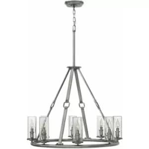Image of Loops - 8 Bulb Chandelier LIght Polished Antique Nickel LED E14 60W