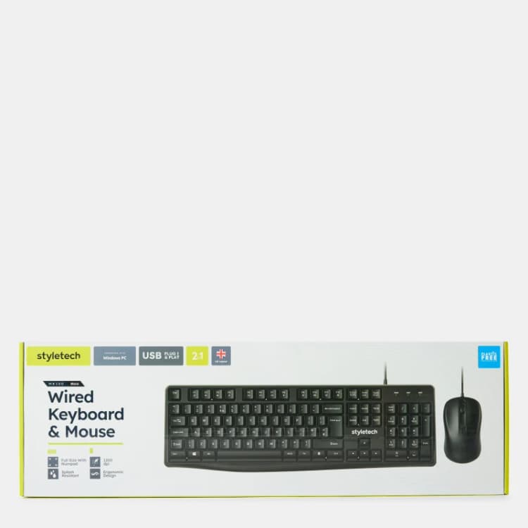 Image of Stealth Wired Keyboard Mouse STY-MK100