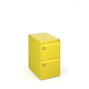 Image of Dams MTO Steel 2 Drawer Executive Filing Cabinet 711mm High - White