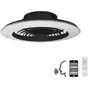 Image of Ceiling lamp fan Alisio white Black 1 bulb 19.5cm