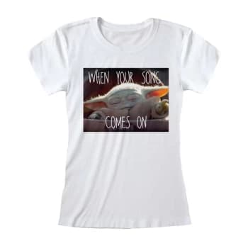 Image of Mandalorian - Song Comes On Womens XX-Large T-Shirt - White