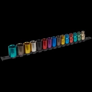 Image of Sealey Premier 15 Piece 1/2" Drive Multi Colour Hexagon Socket Set 1/2"