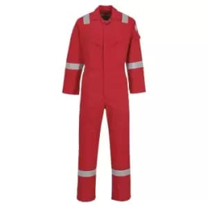 Image of Biz Flame Mens Aberdeen Flame Resistant Coverall Red 54" 32"