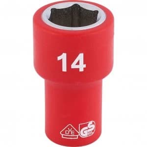 Image of Draper 1/4" Drive VDE Fully Insulated Hexagon Socket Metric 1/4" 14mm