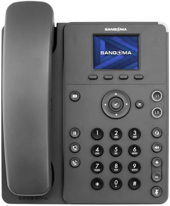 Image of SANGOMA P310. 2-line SIP phone with 2.4" color display - Require 1