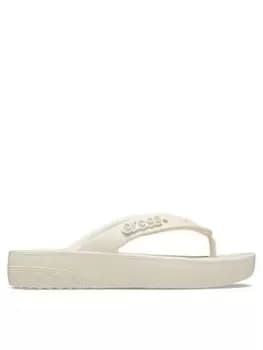 Image of Crocs Crocs Classic Platform Flip Flops, Bone, Size 5, Women