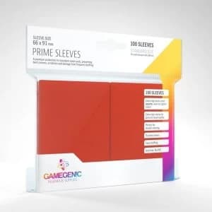 Image of Gamegenic Prime Red - 100 Sleeves
