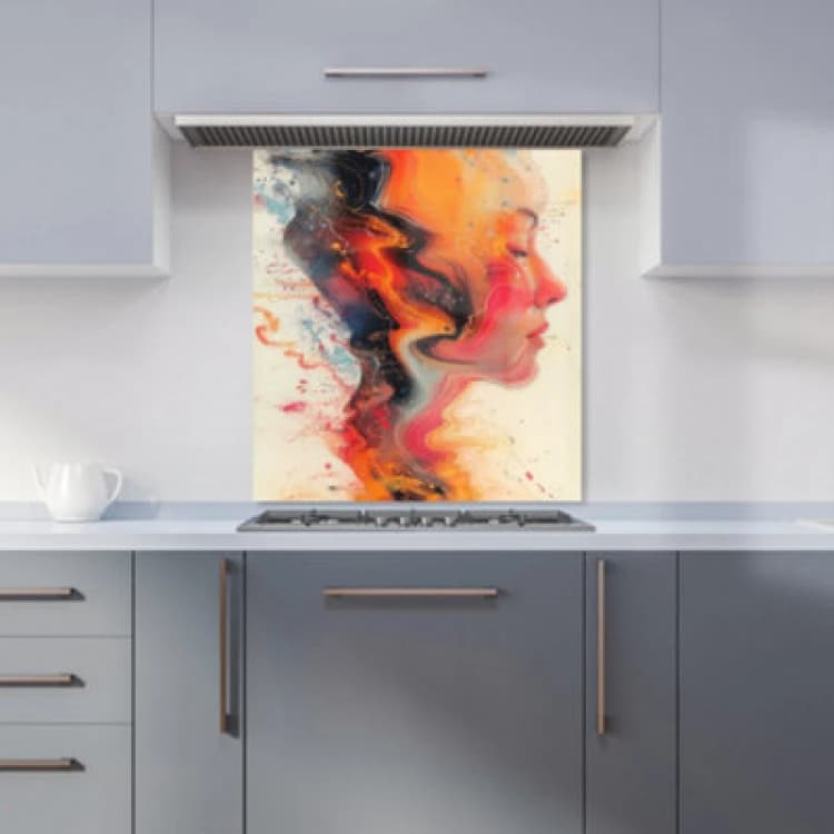 Image of Warren Reed Designer Geometric Vibrance Kitchen Splashback