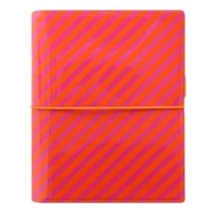 Image of Filofax Domino Patent A5 Orange Pink STRI