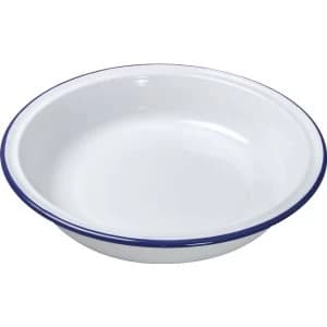 Image of Falcon White Enamel Round Pie Baking Dish 26cm