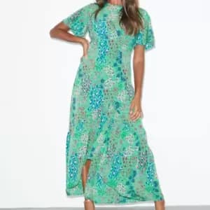 Image of Never Fully Dressed Animal Print Midi Dress - UK 12