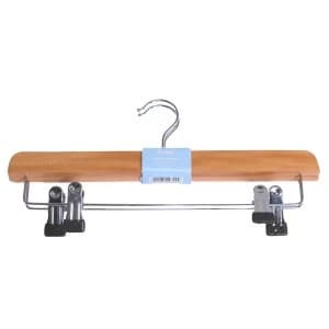 Image of H and 38 - L Russel Wooden Hangers with Clips - Set of 2