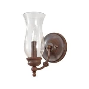 Image of 1 Light Indoor Candle Wall Light Antique Bronze, E14
