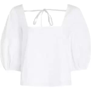 Image of Tommy Hilfiger AMD Org Co Blouse Ss - White