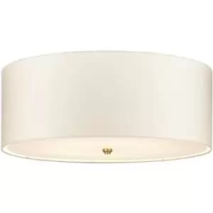 Image of Netlighting Fletcher 26" Flush Ceiling Light with Aged Brass Finial