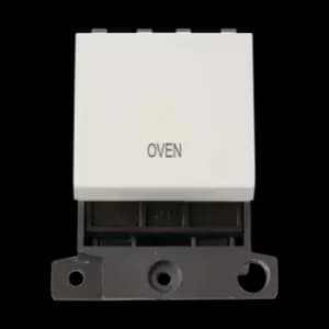 Image of Click Scolmore MiniGrid 20A Double-Pole Ingot Oven Switch White - MD022PW-OV