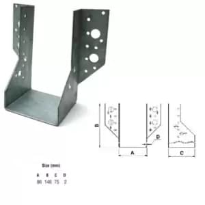 Image of Moderix Jiffy Timber Joist Hangers Decking Lofts Roofing Zinc Packs - Size 86 x