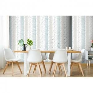 Image of Sublime Duck Egg Blue and White Summertime Floral Wallpaper - One size - multicoloured