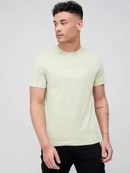 Image of Calvin Klein New York Logo T-Shirt - Light Green, Light Green, Size 2XL, Men