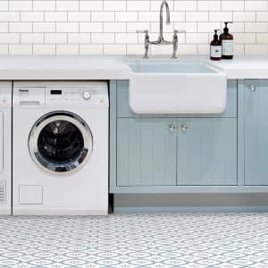 Image of Floorpops Alfama Self Adhesive Floor Tiles White