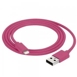 Image of Griffin 1m Charge Sync Cable with Lightning connector for iPhone X,8,7,6,5 Plus - Pink
