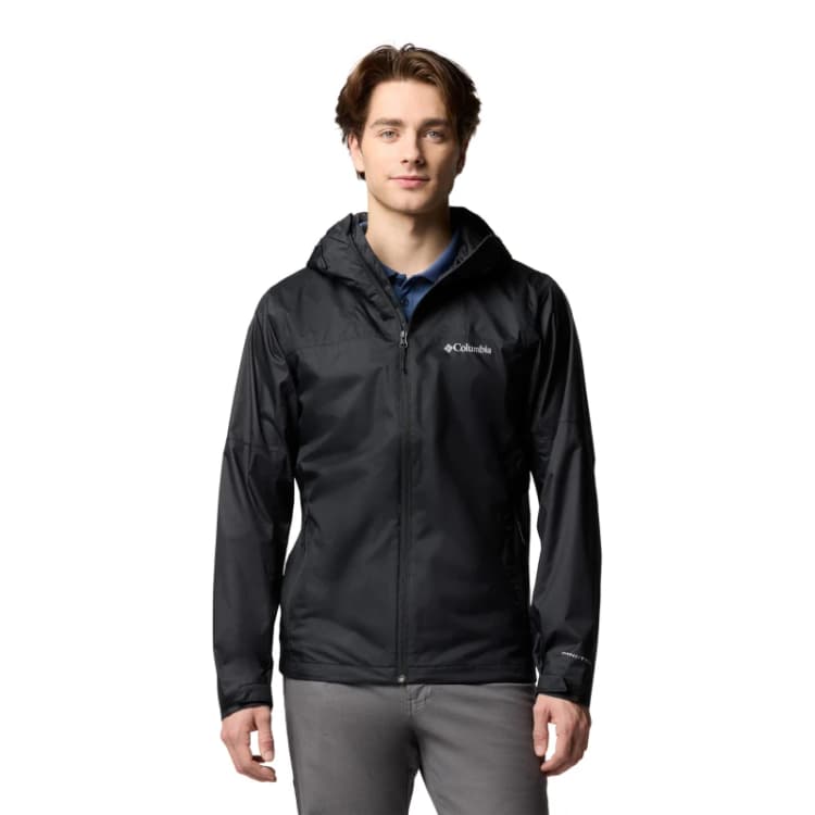 Image of Columbia Mens Inner Limits Waterproof Packable Rain Anorak Black male Small