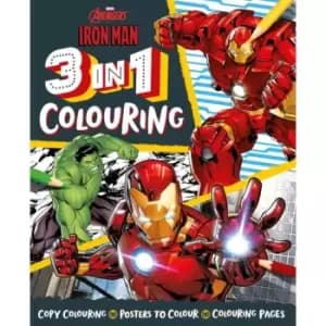 Image of Igloo Books Igloobooks Marvel Avengers Iron Man, 3 in 1 Colouring