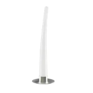 Image of Estalacta Table Lamp 1 Light GU10 Indoor/Outdoor IP44, Silver/Opal White