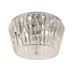 Image of 3 Light Flush Light Chrome with Glass, E27