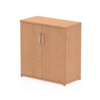 Image of Trexus Office Low Cupboard 800x400x800mm 1 Shelves Oak Ref I000904