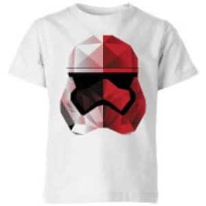 Image of Star Wars Cubist Trooper Helmet White Kids T-Shirt - White - 9-10 Years