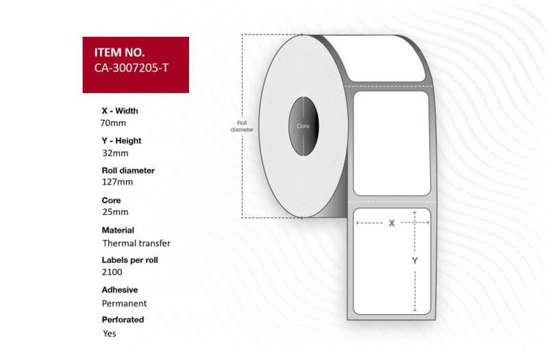 Image of CAPTURE Lel 70 x 32mm. Core 25mm.