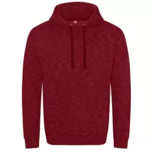 Image of AWDis Mens Cosmic Blend Hoodie (Extra Small) (Red/Black)