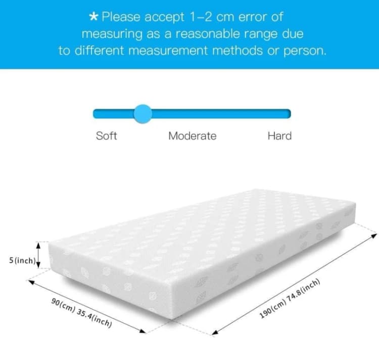 Image of KOSY KOALA KOSY KOALA Single Bed 3FT High Quality Memory Foam Mattress in White White Single Unisex 5060711580852