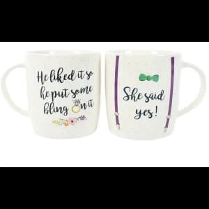 Image of Set of 2 She Said Yes Mugs