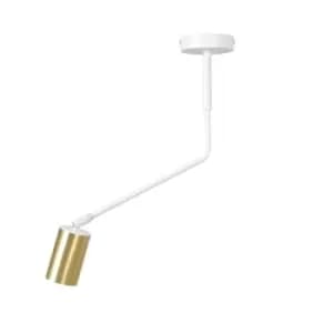 Image of Verno White Slim Pendant Ceiling Light 1x GU10
