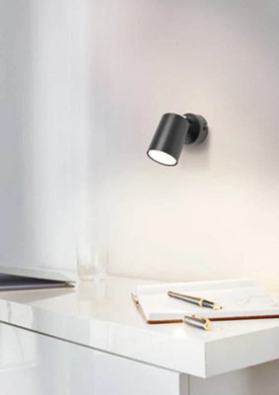 Image of Eglo Essentials Reciso-e Semi Flush Spotlight Black