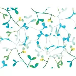 Image of Origin Murals Watercoloured Petals Blue Wall Mural - 3.5 x 2.8m
