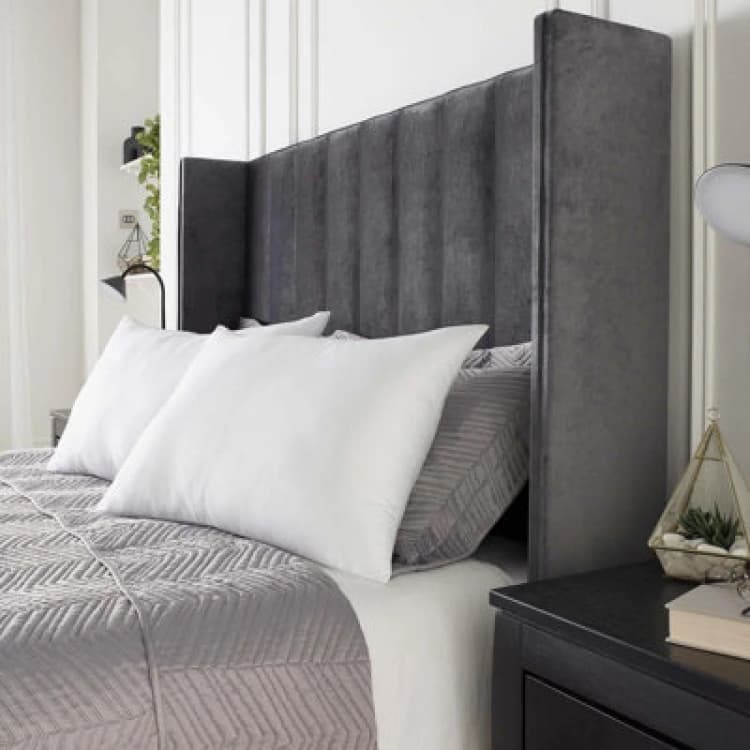 Image of OHS OHS 2 Pack Pillows Hotel Quality Bounce Back Filled Plump in White White One Size Unisex 5018626042620